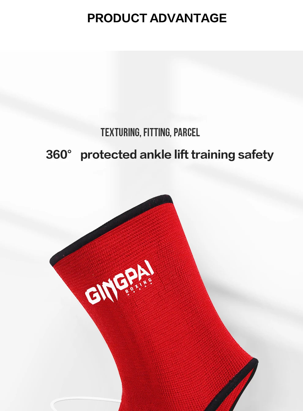 GINGPAI PRO Ankle Support Braces - Premium Muay Thai & Kickboxing Ankle Wraps for Men & Women (Pair)
Advanced Compression & Stability for Training, Sparring & Competition