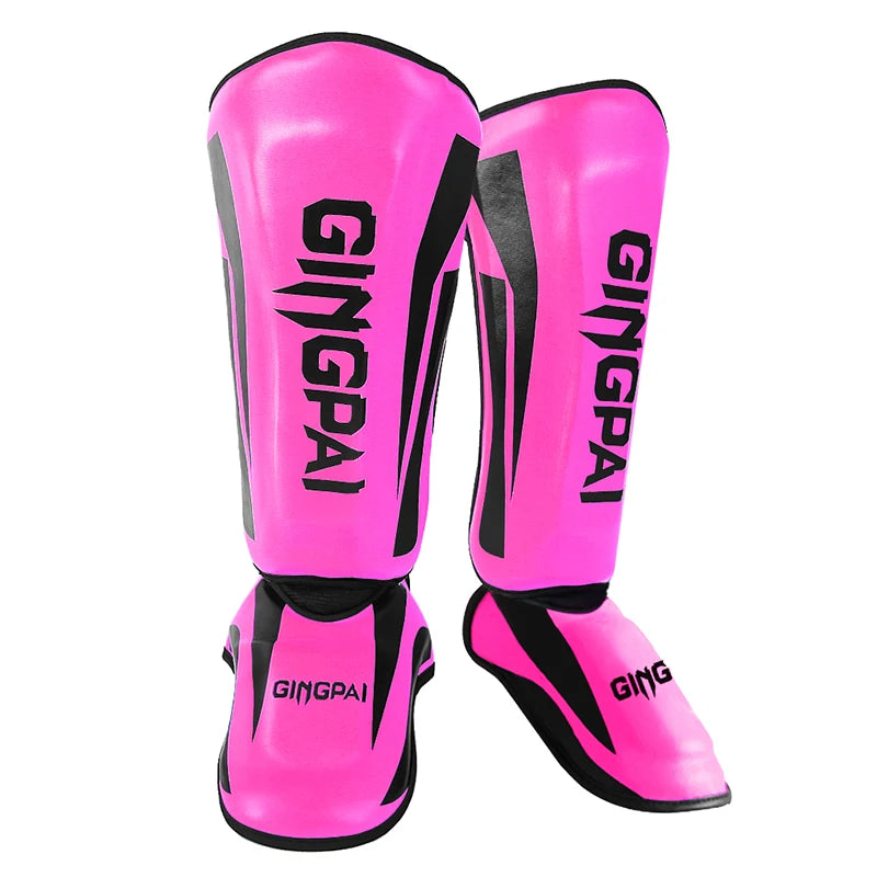 DRAGONSHIELD PRO Shin Guards - Premium Muay Thai & MMA Leg Protectors with Ankle Support for Kickboxing, Sanda, Taekwondo Training