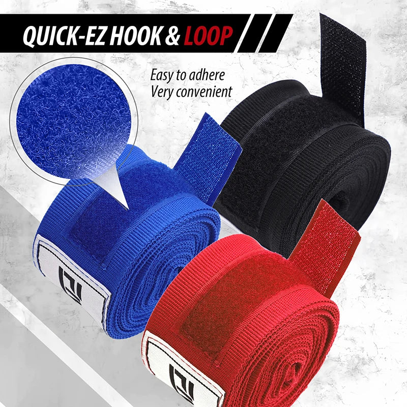 Fiving PRO Hand Wraps - 180" Elastic Boxing Hand Bandages with Thumb Loop & Wrist Support for MMA, Muay Thai, Kickboxing